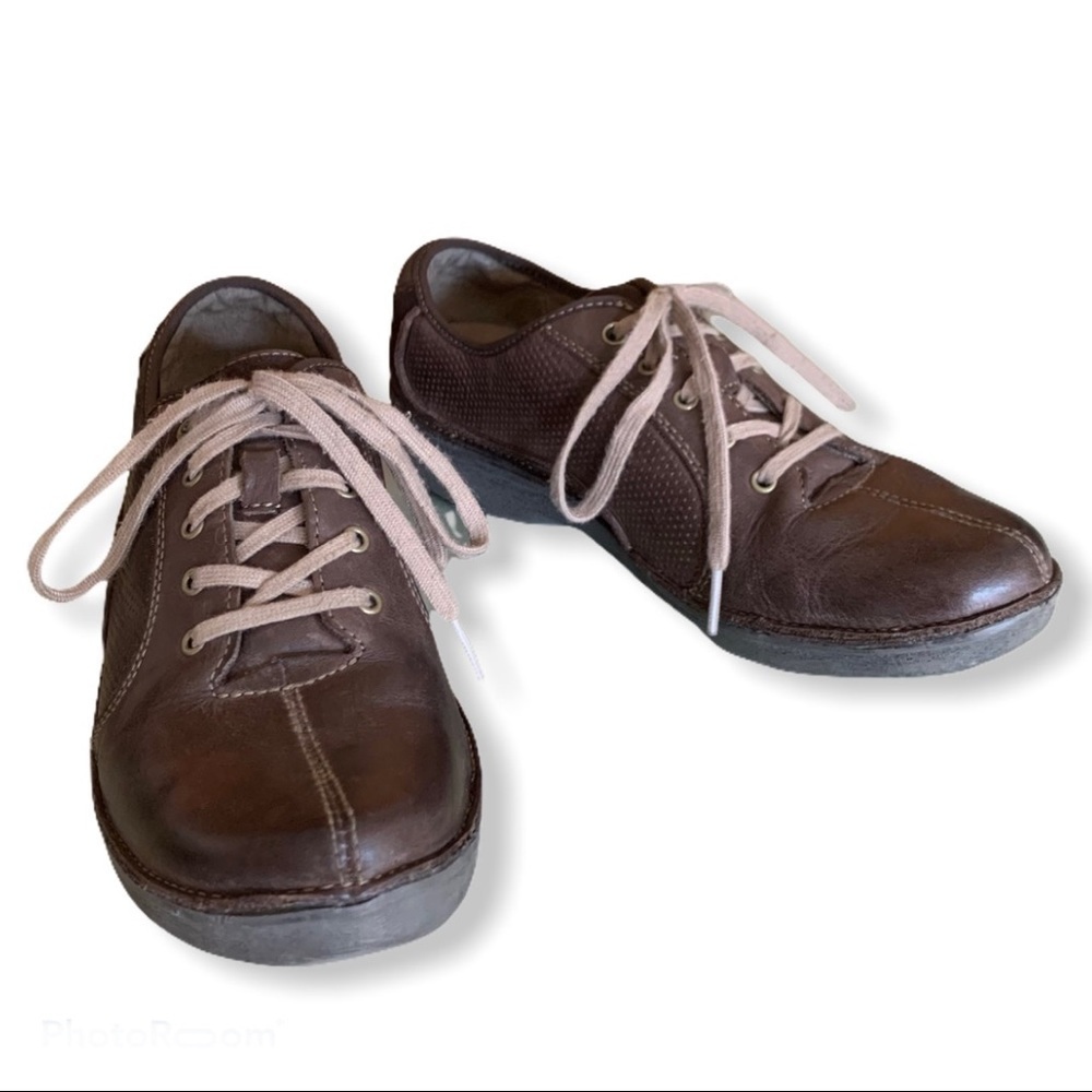 𝅺clarks Women's Brown Wave Drift Fashion Sneakers Size 9 Narrow - Picture 5 of 13